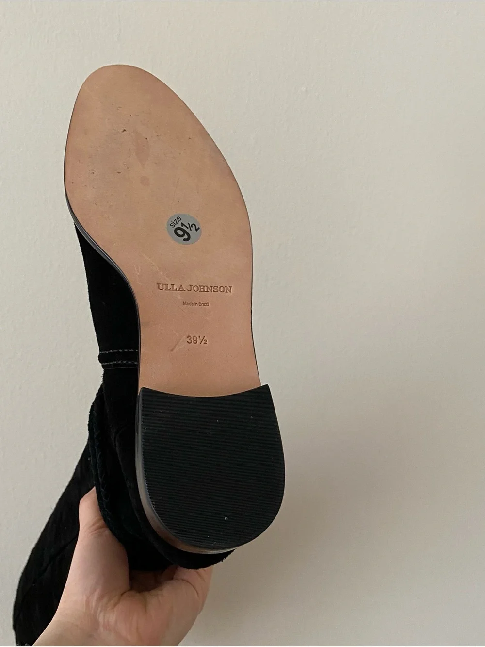 $950 NWOT Ulla Johnson Alps Black Over-the-Knee Suede Riding Tall Boots Size 9.5